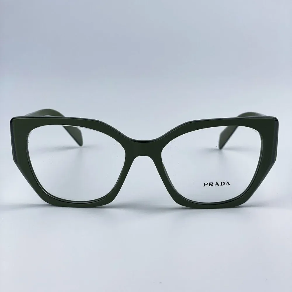 NEW Prada PR18WV 13J1O1 Sage Green Black Cat Eye Women Eyeglasses